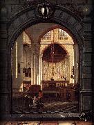 Louwijs Aernouts Elsevier Interior of the Oude Kerk France oil painting artist